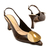 Slingback couro marrom salto médio cecconello 2640002-1 - loja online