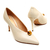 Imagem do Scarpin couro off white salto alto cecconello 2643009-2