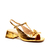 Slingback peep toe couro ouro cecconello 2687001-1 - Cecconello