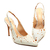 Slingback couro branco salto alto cecconello 2706001-1