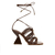 Sandália couro marrom salto alto cecconello 2718001-1 - comprar online
