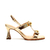 Sandália couro ouro light salto médio cecconello 2719002-3 - comprar online