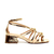 Sandália couro ouro light salto bloco cecconello 2738001-2 - comprar online
