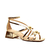 Sandália couro ouro light salto bloco cecconello 2738001-2 - Cecconello