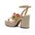 Sandália plataforma couro creme cecconello 2741004-2 - loja online