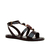 Sandália rasteira couro preto cecconello 2744002-3 - Cecconello