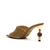 Tamanco couro nude salto alto cecconello 2764001-3 - loja online