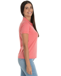 Polo Piquet Feminina | Salmão na internet
