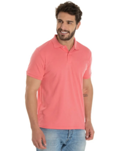Polo Piquet Masculina | Salmão - comprar online
