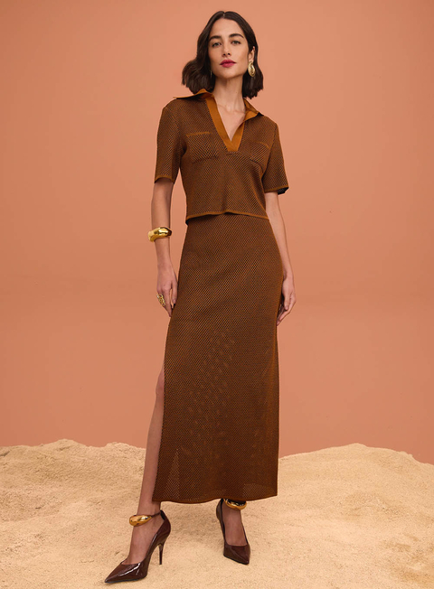 SAIA MIDI PIQUET - 82079910 - comprar online