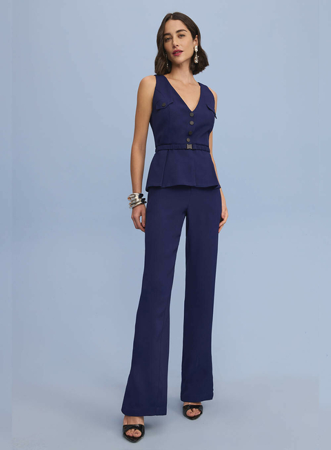 CONJUNTO BLUSA E CALCA BASQUE - 2222001382 - comprar online