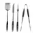 SET PARRILLA HUDSON BBQ 4 Pz MANGO MADERA