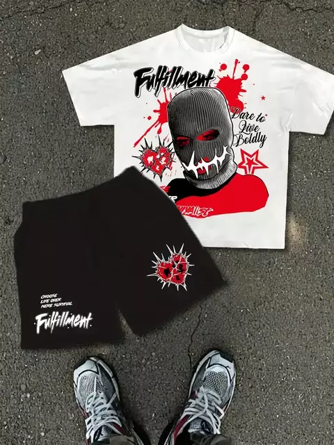Conjunto Masculino Casual “Fulfillment” – T-Shirt + Shorts