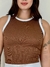 CROPPED RAFAELA MARROM - comprar online