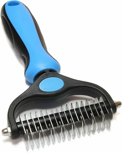 Escova Profissional Deshedding 2 em 1 para Pets – Pente Removedor de Pelos Soltos na internet