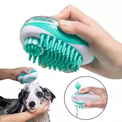 Imagem do Escova de Banho 2 em 1 para Cães e Gatos – Massagem + Higiene no Banho