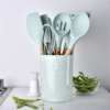Kit 12 Utensílios de Cozinha em Silicone com Cabo de Madeira - comprar online