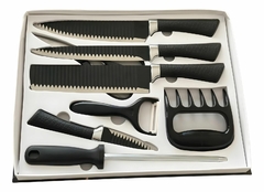 Conjunto de Facas Inox Premium com Suporte Acrílico – 8 Peças - loja online