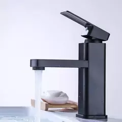 Torneira Misturador para Banheiro – Quente e Frio | Preto Fosco ou Cromado - comprar online