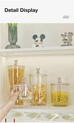 Imagem do Potes Transparentes com Tampa – Armazenamento Prático para Café, Chá, Açúcar e Muito Mais