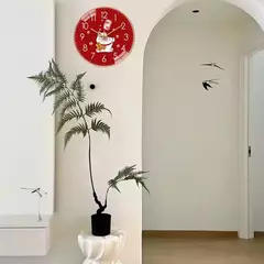 Relógio de Parede Gato da Sorte Japonês – Silencioso e Estilo Minimalista - loja online