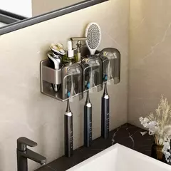 Suporte de Escova de Dentes em Metal | Organização e Elegância para Seu Banheiro  - loja online