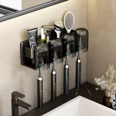 Suporte de Escova de Dentes em Metal | Organização e Elegância para Seu Banheiro 