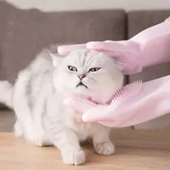 Luvas de Banho em Silicone para Animais de Estimação – Higiene, Massagem e Remoção de Pelos com Eficiência Profissional na internet