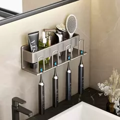 Imagem do Suporte de Escova de Dentes em Metal | Organização e Elegância para Seu Banheiro 