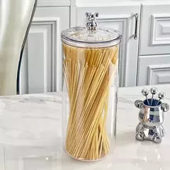 Potes Transparentes com Tampa – Armazenamento Prático para Café, Chá, Açúcar e Muito Mais - Zellor
