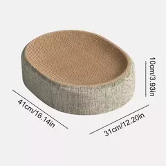 Imagem do Almofada de Arranhões Oval para Gatos – Cama Multifuncional em Sisal