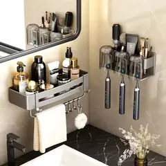 Suporte de Escova de Dentes em Metal | Organização e Elegância para Seu Banheiro  - loja online