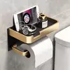 Suporte de Papel Higiênico Preto e Dourado – Parede | Elegância e Funcionalidade no Seu Banheiro  - comprar online