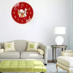 Imagem do Relógio de Parede Gato da Sorte Japonês – Silencioso e Estilo Minimalista