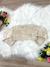 Bolero Infantil de Pelúcia Plush Marfim Bebê S/ Botão Confort (13869MM)