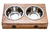 Comedouro Com Patinhas De Madeira E Potes Inox Para Cachorro. Cor Marrom na internet