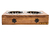 Comedouro Com Patinhas De Madeira E Potes Inox Para Cachorro. Cor Marrom - comprar online