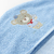Toalha Para Bebes Com Fralda Macia e Capuz Bordado Azul (CCABABY002)