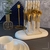 Kit 24 peças Talheres Colher Garfo Faca Luxo Linha Ouro (Sem Suporte)