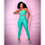 Imagem do Conjunto top com calça bojo removível fitness academia feminino cintura alta moda zero transparência