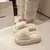 "Conforto e Estilo para o Inverno! ❄️ Chinelos de Pelúcia Femininos com Salto Aumentado e Sola Grossa – Perfeitos para Outono/Inverno!