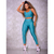 Conjunto top com calça bojo removível fitness academia feminino cintura alta moda zero transparência