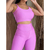 Conjunto top com calça bojo removível fitness academia feminino cintura alta moda zero transparência - Lidra.oficial