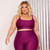 Conjunto top com calça bojo removível fitness academia feminino cintura alta moda zero transparência - loja online