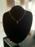 Colar Coração Vermelho 18k