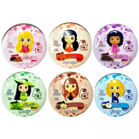 Lip Balm Latinha Girls Colecionáveis - Phallebeauty