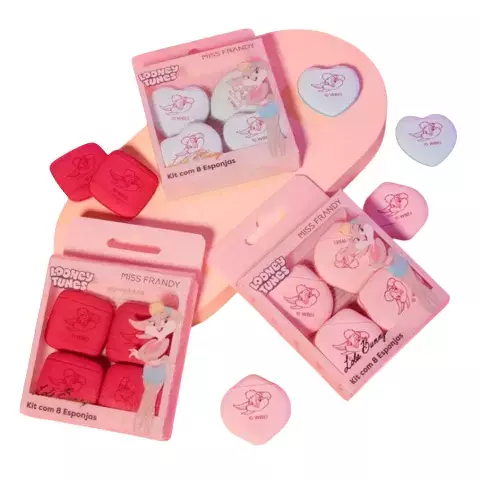 Kit com 8 mini esponjas Lola Bunny - Miss Frandy