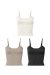 Basica Ribbed Crop Tiras - tienda en línea