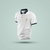 Camisa Polo Exclusiva JK – Branco com Detalhes Marinho na internet