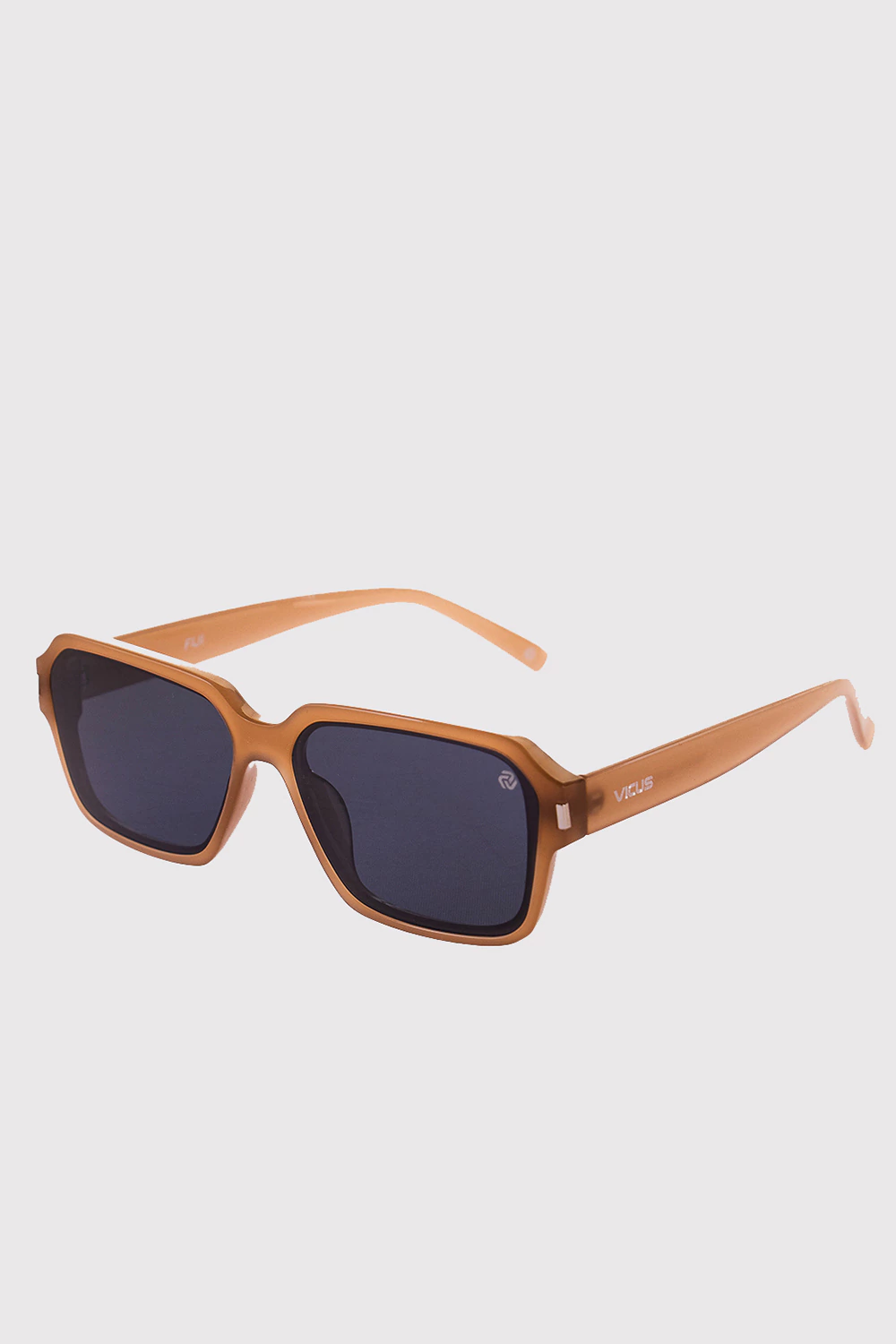 ANTEOJOS DE SOL FIJI MARRÓN CLARO BRILLANTE LENTE GRIS - comprar online